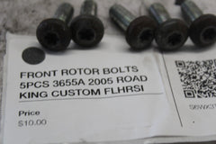 FRONT ROTOR BOLTS 5PCS 3655A 2005 ROAD KING CUSTOM FLHRSI