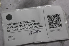 AIR FUNNEL TONGUED WASHER 3PCS 16090-MB6-681 1986 HONDA V65 MAGNA VF1100C