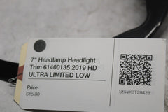61400135 7" Headlamp Headlight Trim HARLEY DAVIDSON