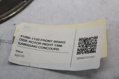 41080-1150 FRONT BRAKE DISK ROTOR RIGHT 1986 KAWASAKI CONCOURS ZG1000