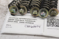 CLUTCH SPRING (5) 22401-MBW-000,BOLT (5) 90024-MAS-000  2000 HONDA CBR600F4