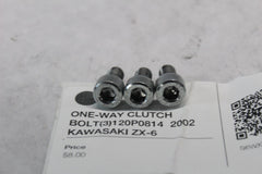 ONE-WAY CLUTCH BOLT (3) 120P0814  2002 KAWASAKI ZX-6