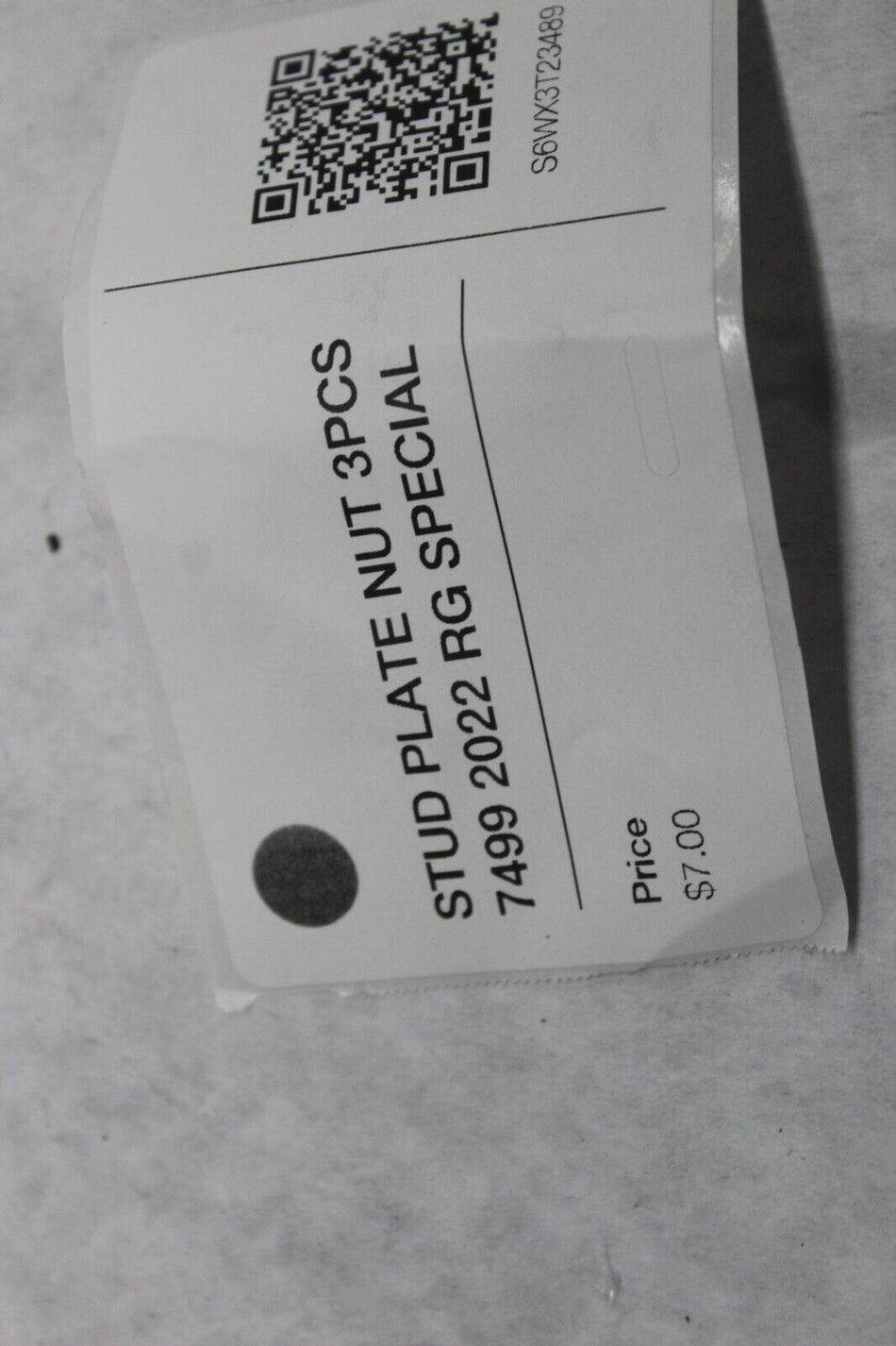 STUD PLATE NUT 3PCS 7499 2022 RG SPECIAL