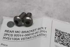 REAR MC BRACKET BOLT 2PCS 92014-08016-00 2001 XVS1100A VSTAR CLASSIC