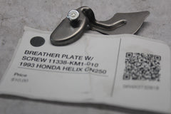 BREATHER PLATE W/ SCREW 11338-KM1-010 1993 HONDA HELIX CN250