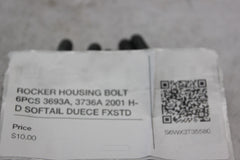 ROCKER HOUSING BOLT 6PCS 3693A, 3736A 2001 H-D SOFTAIL DUECE FXSTD