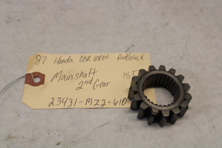 Mainshaft 2nd Gear 15T 23431-MZ2-610 1987 Honda CBR1000F Hurricane