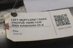 LEFT MUFFLER (F1'S) SEE PHOTOS 18090-1230  2002 KAWASAKI ZX-6