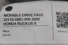 MOVABLE DRIVE FACE 22110-GBC-000 2009 HONDA RUCKUS S