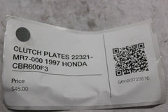 CLUTCH PLATES 22321-MR7-000 1997 HONDA CBR600F3