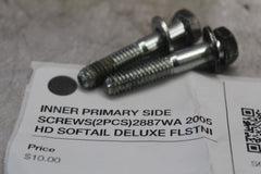 INNER PRIMARY SIDE SCREWS (2) 2887WA 2005 HD SOFTAIL DELUXE FLSTNI