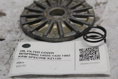 OIL FILTER COVER W/SPRING 14025-1420 1982 KAW SPECTRE KZ1100