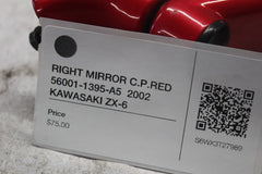 RIGHT MIRROR C.P.RED 56001-1395-A5  2002 KAWASAKI ZX-6