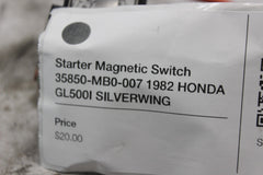 Starter Magnetic Switch 35850-MB0-007 1982 HONDA GL500I SILVERWING