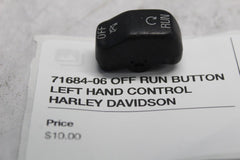 71684-06 OFF RUN BUTTON LEFT HAND CONTROL HARLEY DAVIDSON