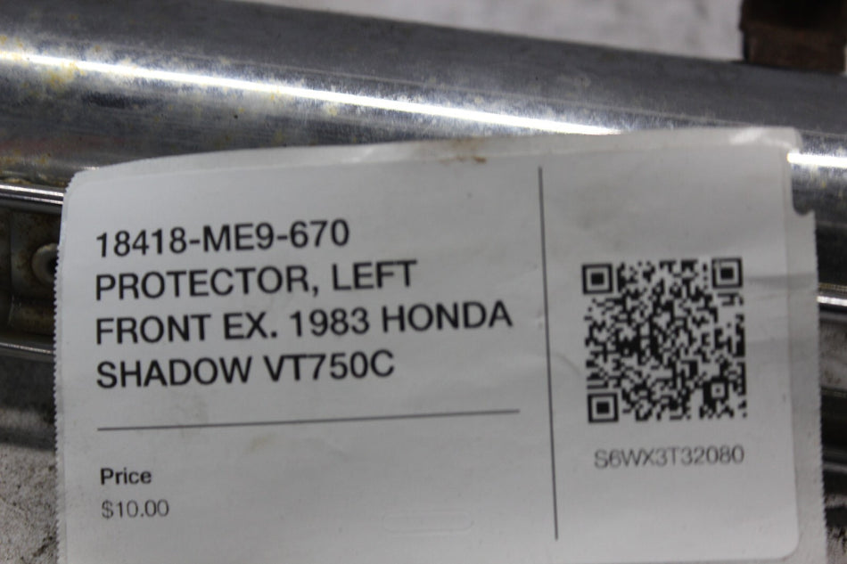 18418-ME9-670 PROTECTOR, LEFT FRONT EX. 1983 HONDA SHADOW VT750C