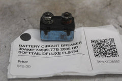 BATTERY CIRCUIT BREAKER 30AMP 74599-77B 2005 HD SOFTTAIL DELUXE FLSTNI