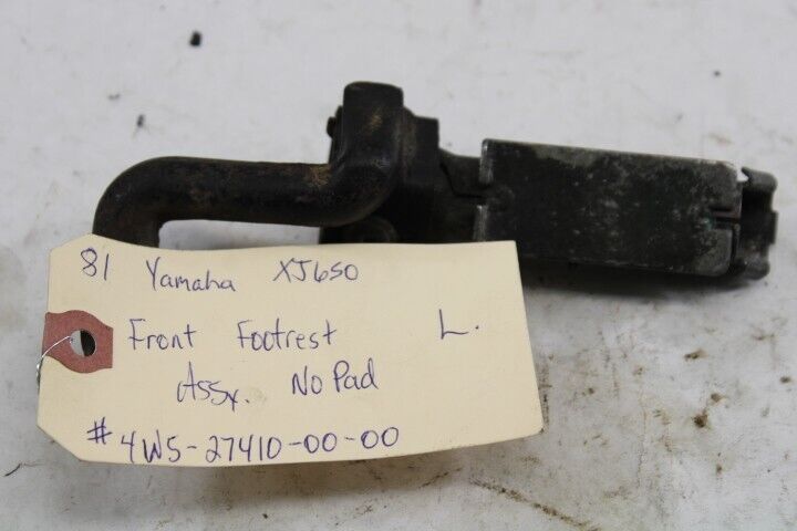 OEM Yamaha Motorcycle 1981 XJ650 Front Footrest LEFT 4W5-27410-00-00
