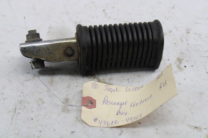 OEM Suzuki Motorcycle Passenger Footrest Peg RIGHT 1980 GS1100E Red