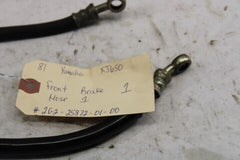 OEM Yamaha Motorcycle 1981 XJ650 Front Brake Hose 1 #2G2-25872-01-00