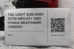 TAIL LIGHT SUB-ASSY 33706-ME5-671 1983 HONDA NIGHTHAWK CB650SC
