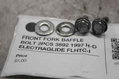 FRONT FORK BAFFLE BOLT 2PCS 3892 1997 H-D ELECTRAGLIDE FLHTC-I