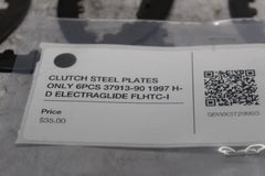 CLUTCH STEEL PLATES ONLY 6PCS 37913-90 1997 H-D ELECTRAGLIDE FLHTC-I