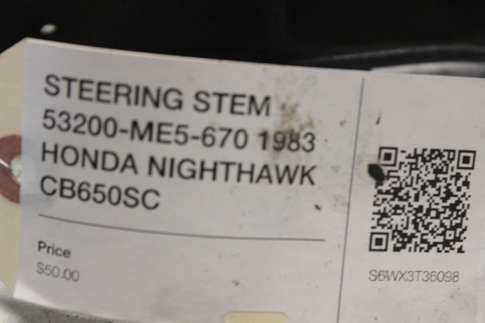 STEERING STEM 53200-ME5-670 1983 HONDA NIGHTHAWK CB650SC