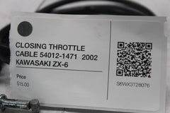 CLOSING THROTTLE CABLE 54012-1471  2002 KAWASAKI ZX-6
