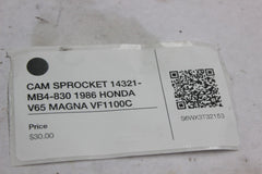 CAM SPROCKET 14321-MB4-830 1986 HONDA V65 MAGNA VF1100C