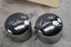 Smooth Chrome Front Axle End Caps 2006 Harley Davidson Streetglide Grey