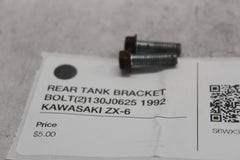 REAR TANK BRACKET BOLT(2)130J0625 1992 KAWASAKI ZX-6