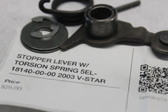 STOPPER LEVER W/ TORSION SPRING 5EL-18140-00-00 2003 V-STAR XVS1100AR