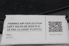 FAIRING AIR DEFLECTOR LEFT 58129-08 2010 H-D ULTRA CLASSIC FLHTCU