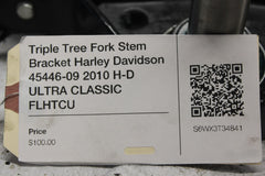 Triple Tree Fork Stem Bracket Harley Davidson 45446-09 2010 H-D ULTRA CLASSIC FL