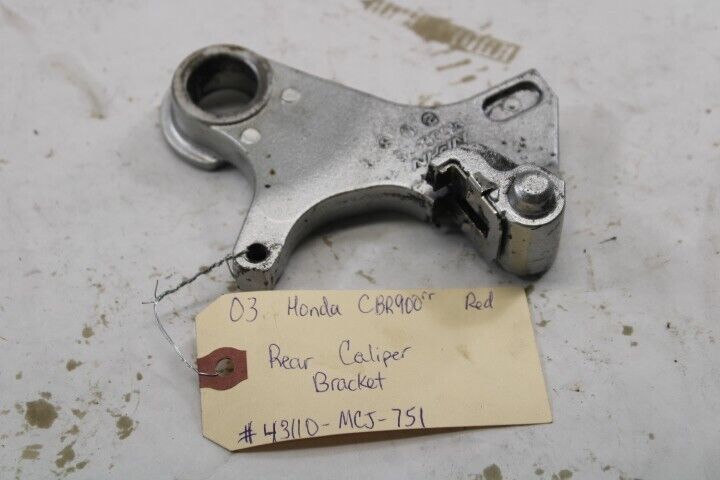 OEM Honda Motorcycle Rear Caliper Bracket 43110-MCJ-751 2003 CBR900RR Black Red