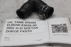 OIL TANK DRAIN ELBOW 63628-00 2001 H-D SOFTAIL DUECE FXSTD