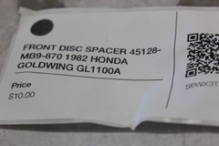 FRONT DISC SPACER 45128-MB9-870 1982 HONDA GOLDWING GL1100A