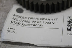 MIDDLE DRIVE GEAR 47T 5EL-17582-00-00 2003 V-STAR XVS1100AR