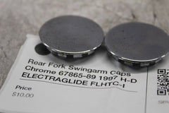 Rear Fork Swingarm Caps Chrome 67865-89 1997 H-D ELECTRAGLIDE FLHTC-I