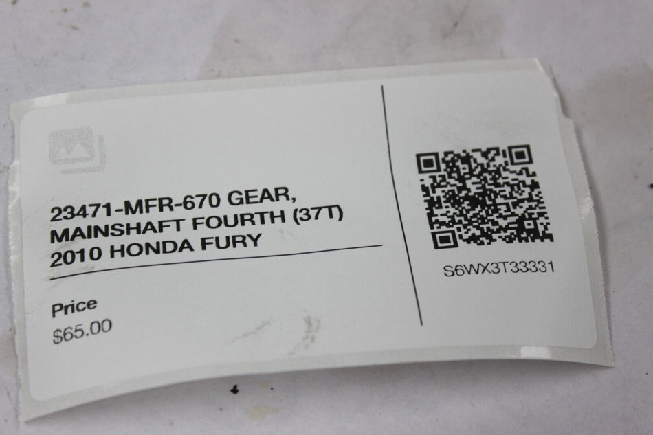 23471-MFR-670 GEAR, MAINSHAFT FOURTH (37T) 2010 HONDA FURY VT1300CX
