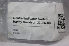 Neutral Indicator Switch Harley Davidson 33926-06