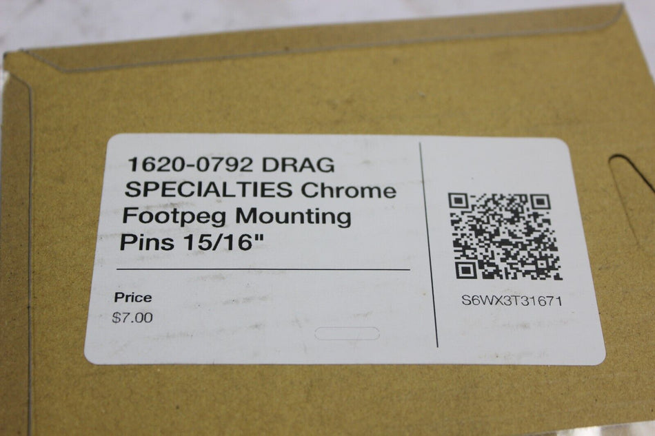 1620-0792 DRAG SPECIALTIES Chrome Footpeg Mounting Pins 15/16"