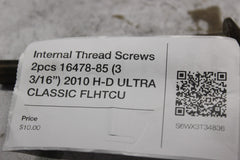 Internal Thread Screws 2pcs 16478-85 (3 3/16”) 2010 H-D ULTRA CLASSIC FLHTCU