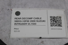 REAR DECOMP CABLE 58910-10F00 2000 SUZUKI INTRUDER VL1500