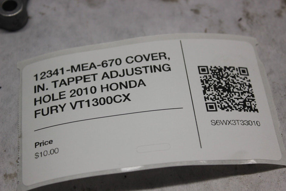 12341-MEA-670 COVER, IN. TAPPET ADJUSTING HOLE 2010 HONDA FURY VT1300CX