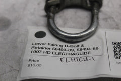 Lower Fairing U-Bolt & Retainer 58493-89, 58494-89 1997 HD ELECTRAGLIDE FLHTCU-I