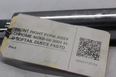 FRONT RIGHT FORK ASSY CHROME 46066-00 2001 H-D SOFTAIL DUECE FXSTD