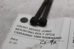 FRONT BRAKE JOINT MOUNTING BOLT 2PCS 130BA0660 1999 KAWASAKI NINJA ZX-9R