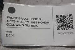 FRONT BRAKE HOSE B 45126-MB9-671 1982 HONDA GOLDWING GL1100A